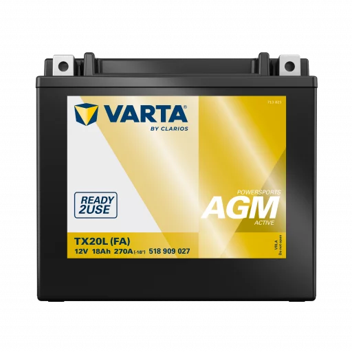 VARTA AGM MC Batteri 12V 18AH 270CCA (175x87x154mm) +höger TX20L (FA)