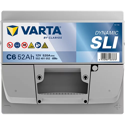 VARTA C6 DYNAMIC SLI Batteri 12V 52AH 520CCA (207x175x175/175) +höger