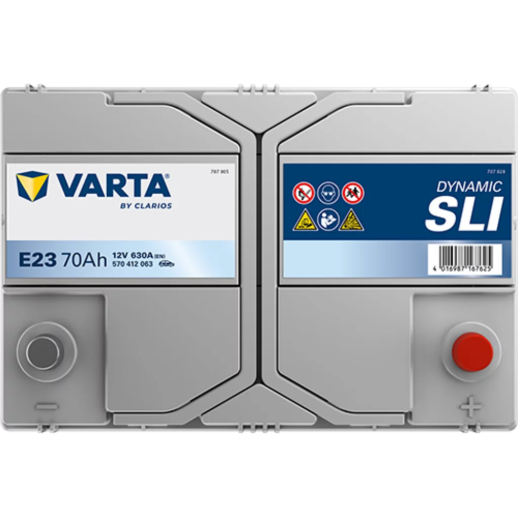 VARTA E23 DYNAMIC SLI Batteri 12V 70AH 630CCA (261x175x200/220mm) +höger