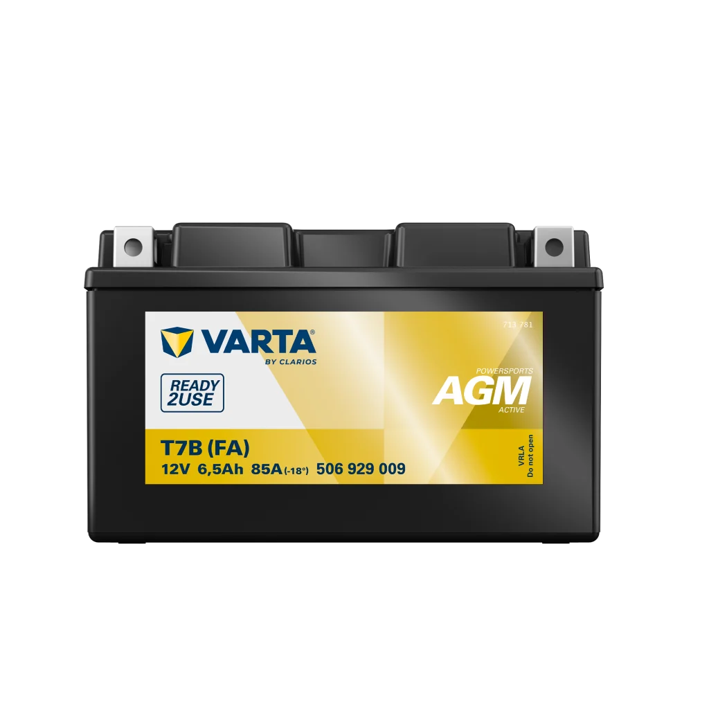 VARTA T7B (FA) AGM MC Batteri 12V 6,5AH 85CCA (150x66x93mm) +vänster