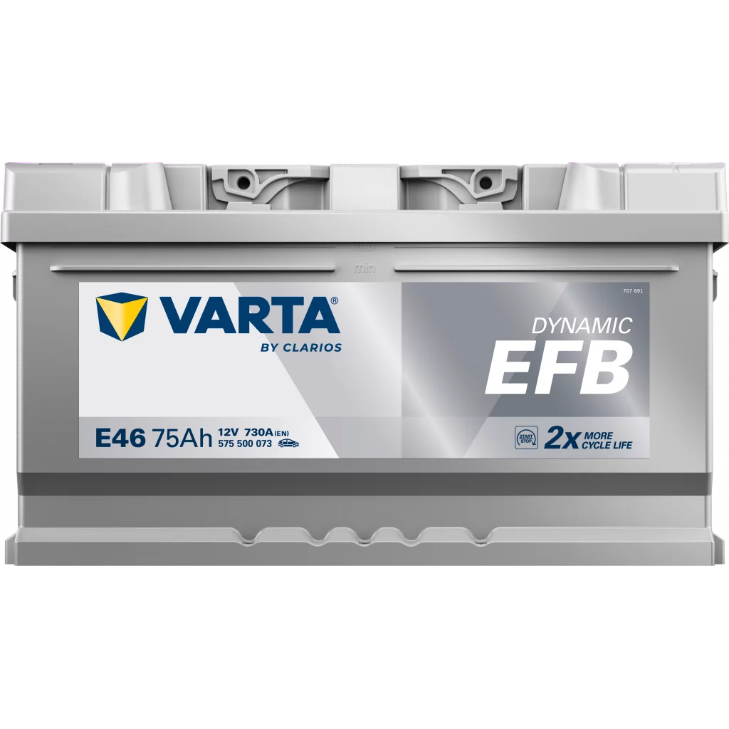 VARTA E46 Dynamic EFB Batteri 12V 75AH 730CCA (315x175x175/175mm) +höger