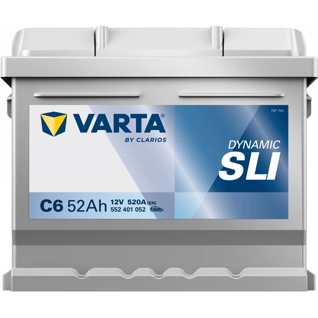 VARTA C6 DYNAMIC SLI Batteri 12V 52AH 520CCA (207x175x175/175) +höger