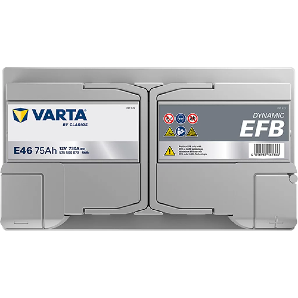 VARTA E46 Dynamic EFB Batteri 12V 75AH 730CCA (315x175x175/175mm) +höger