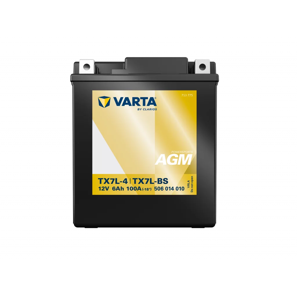 VARTA AGM MC Batteri 12V 6AH 100CCA (114x71x131mm) +höger TX7L-BS