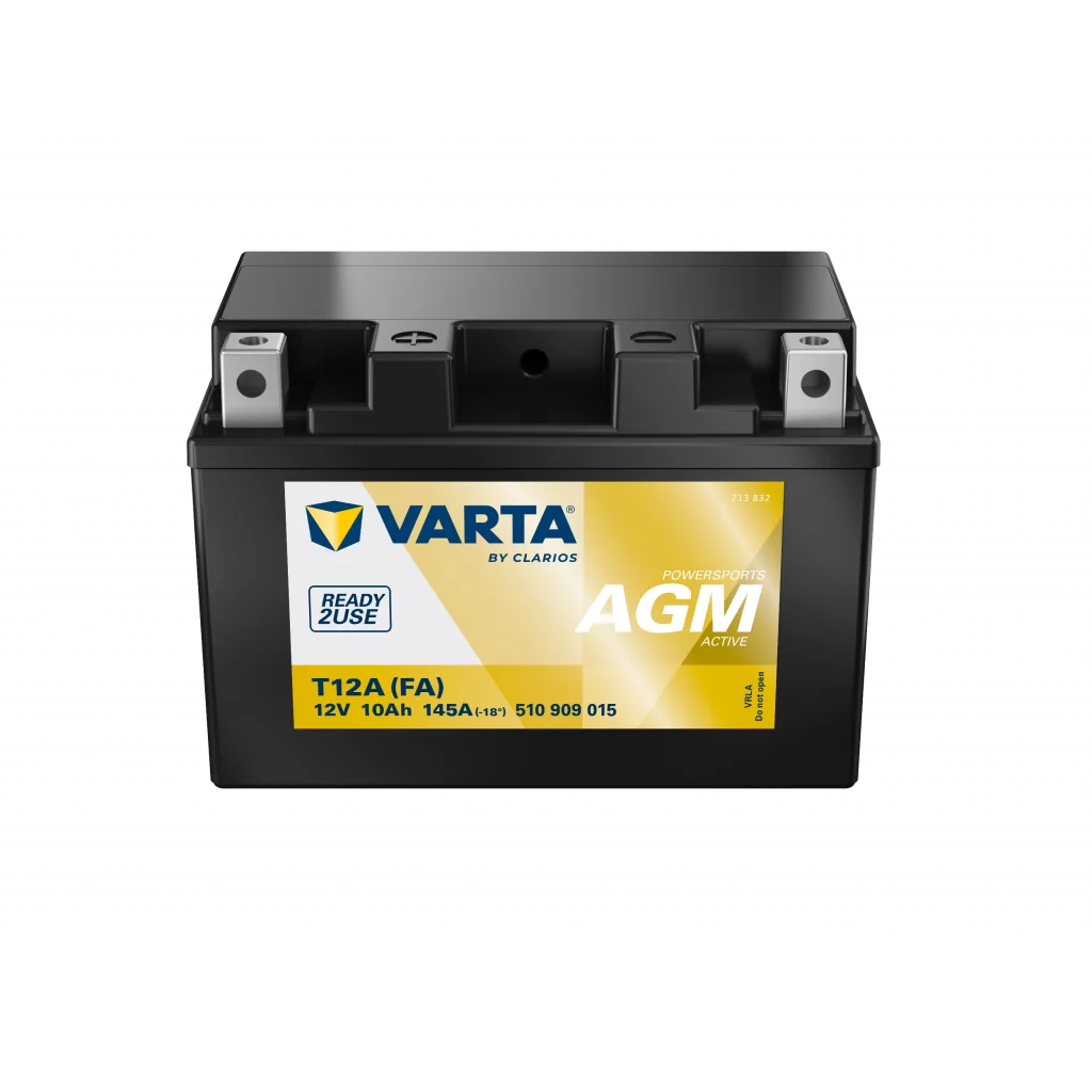 VARTA AGM MC Batteri 12V 10AH 145CCA (150x88x105mm) +vänster T12A (FA)