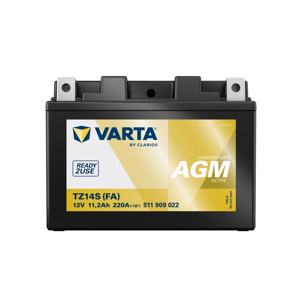 VARTA AGM MC Batteri 12V 11,2AH 220CCA (150x87x110mm) +vänster TZ14S (FA)
