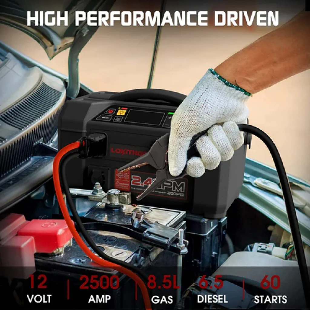 LOKITHOR Lithium Startbooster 12V 2500A 5-i-1