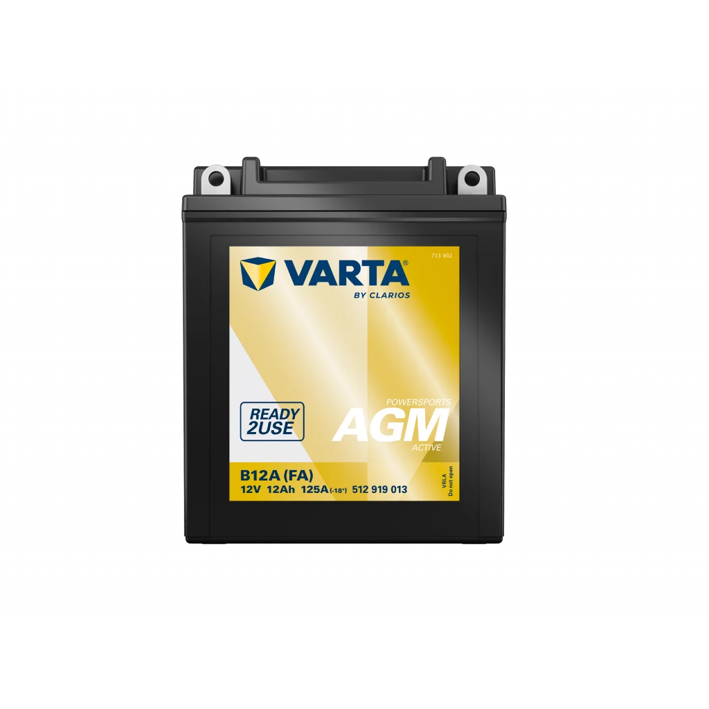VARTA AGM MC Batteri 12V 12AH 125CCA (134x81x160mm) +vänster B12A (FA)