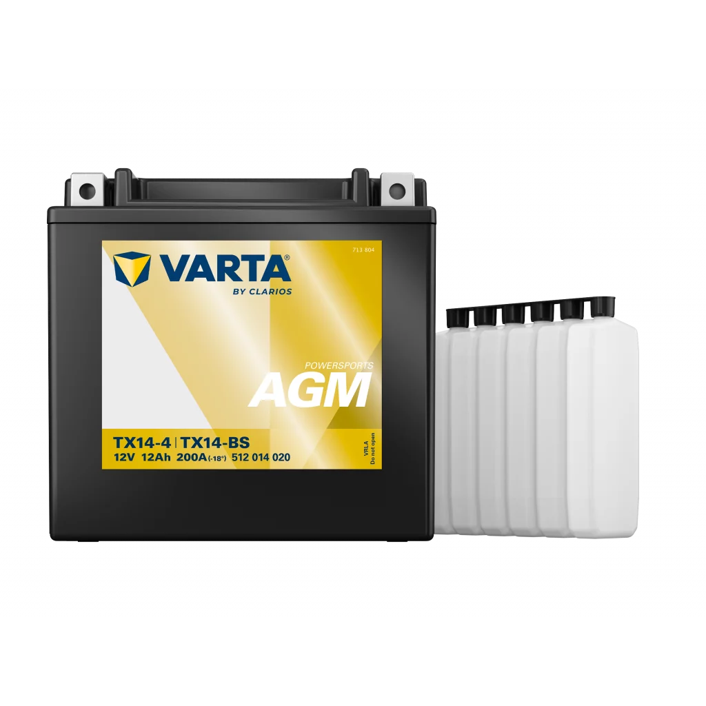 VARTA TX14-BS AGM MC Batteri 12V 12AH 200CCA (152x88x147mm) +vänster
