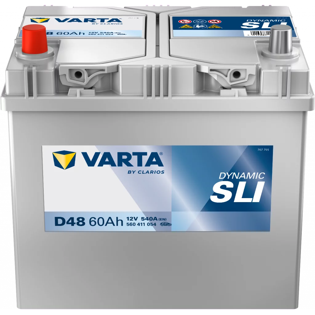 VARTA D48 DYNAMIC SLI Batteri 12V 60AH 540CCA (232x173x200/225mm) +vänster