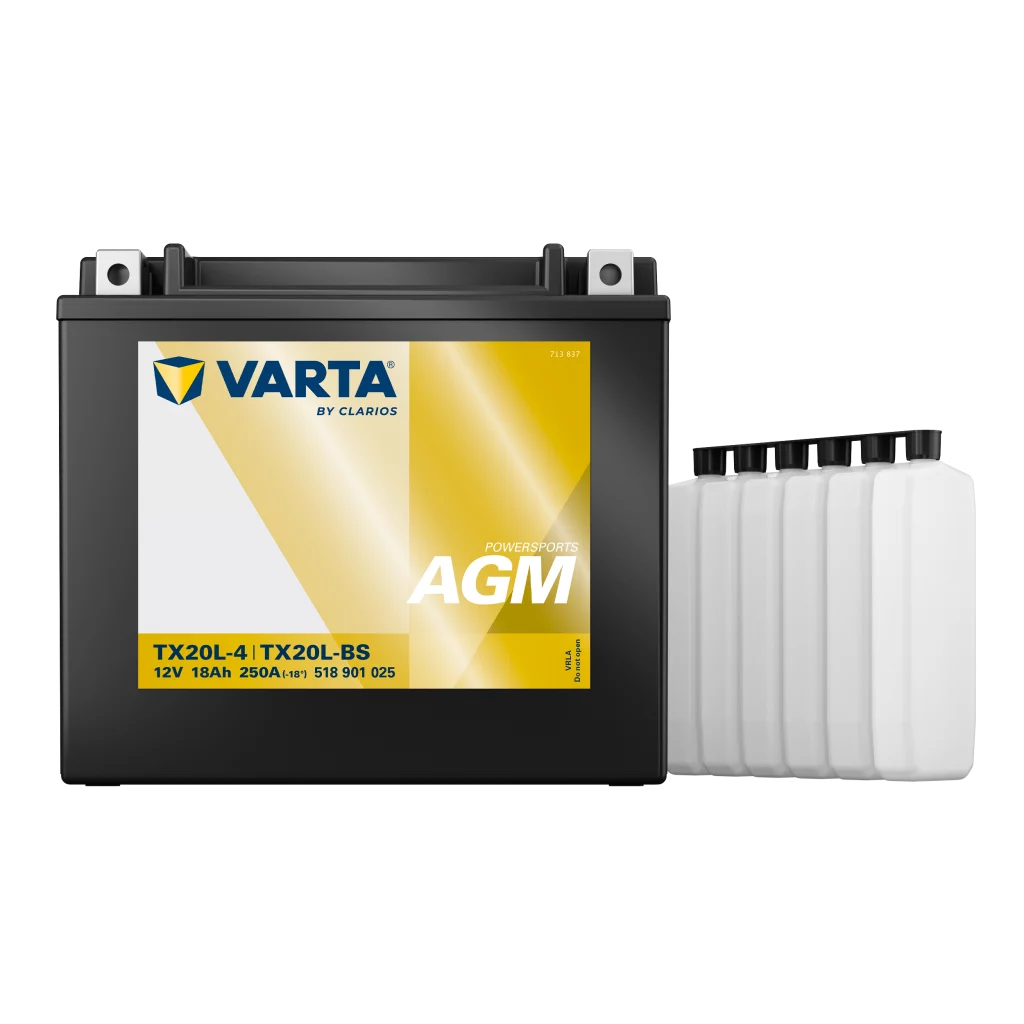 VARTA AGM MC Batteri 12V 18AH 250CCA (177x88x156mm) +höger TX20L-BS