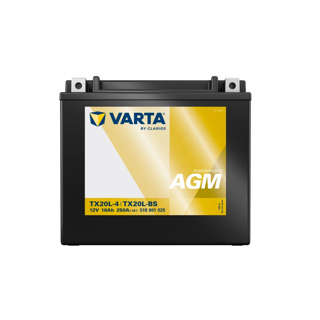 VARTA AGM MC Batteri 12V 18AH 250CCA (177x88x156mm) +höger TX20L-BS