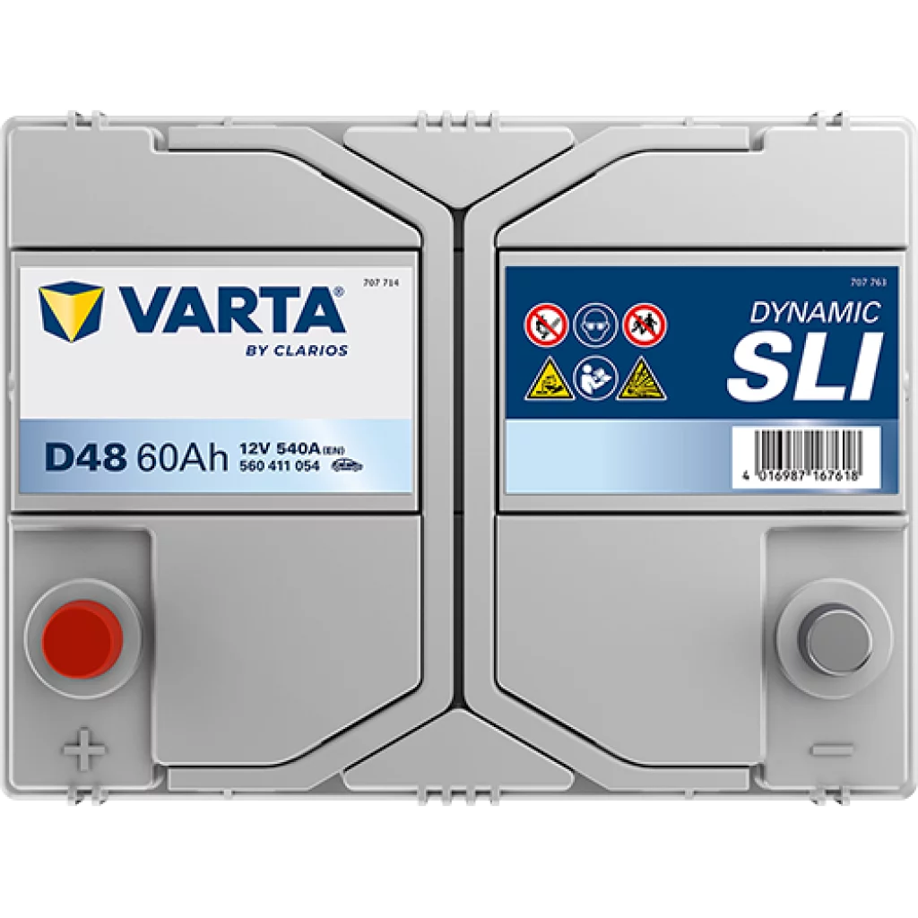 VARTA D48 DYNAMIC SLI Batteri 12V 60AH 540CCA (232x173x200/225mm) +vänster