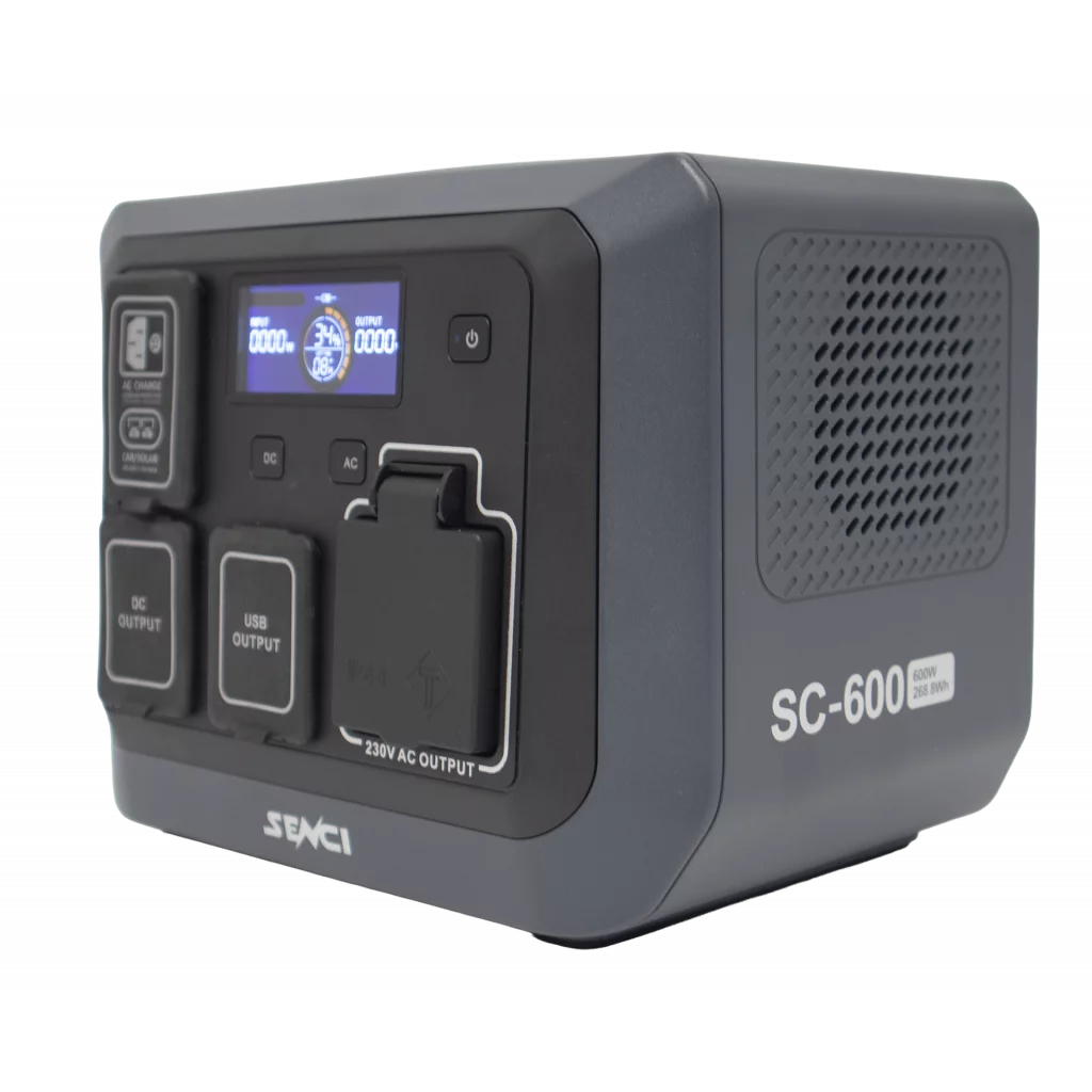 SENCI Lithium LPS 268Wh Power Station med 600W (1200W) sinus inverter