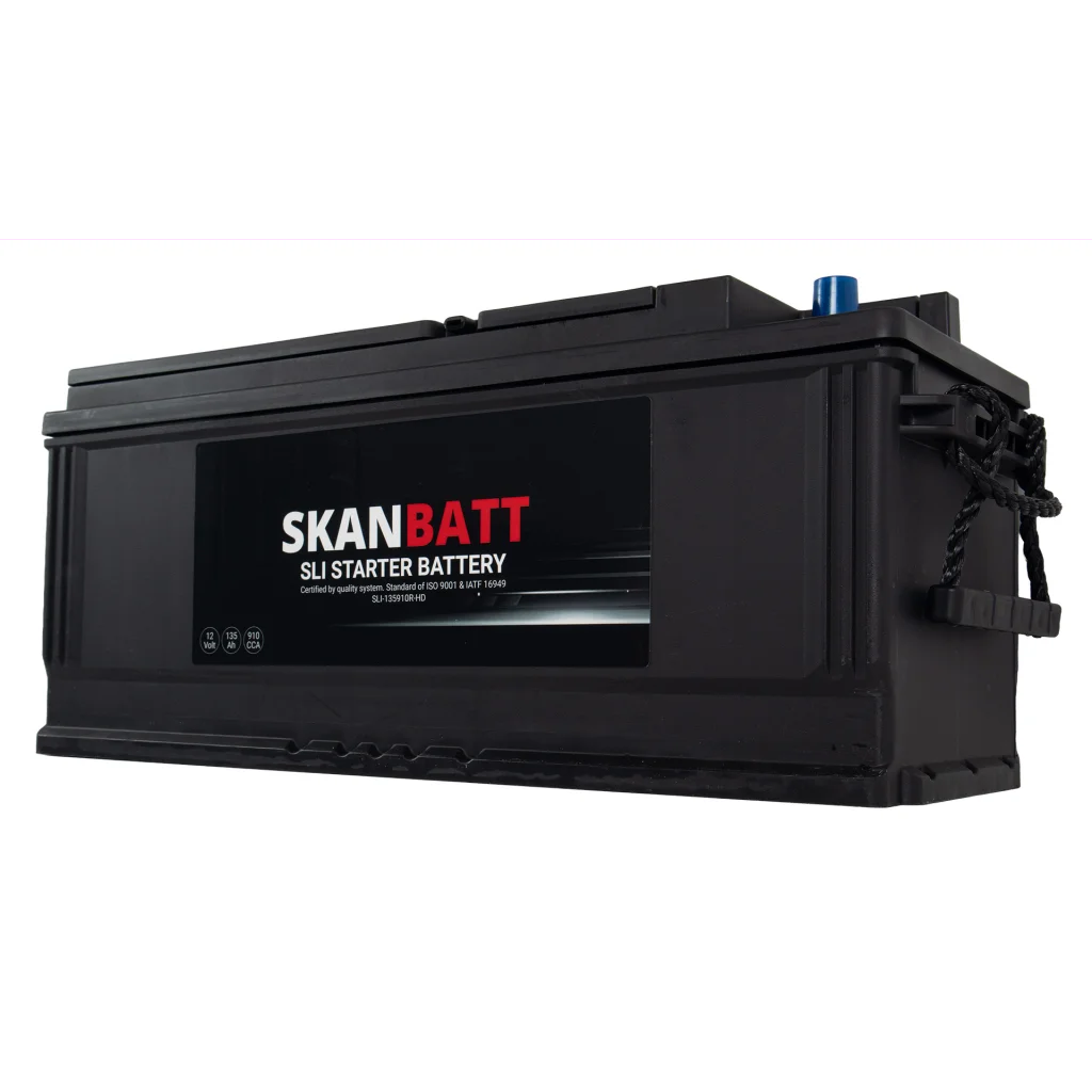 SKANBATT SLI HD Startbatteri 12V 135AH 910CCA (513x175x210mm) +Höger