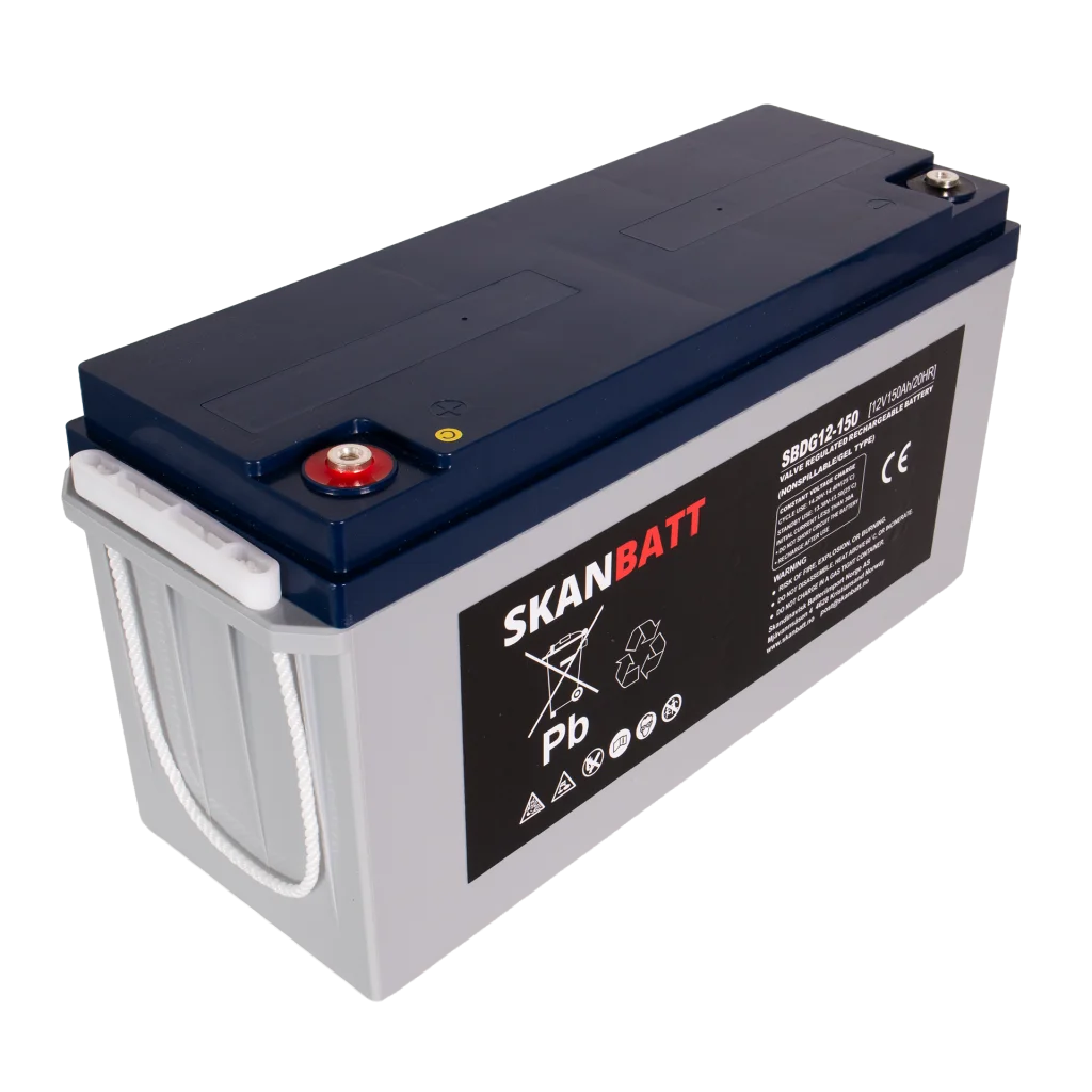 SKANBATT GEL Deep Cycle Batteri 12V 150AH (483x170x241mm) +vänster