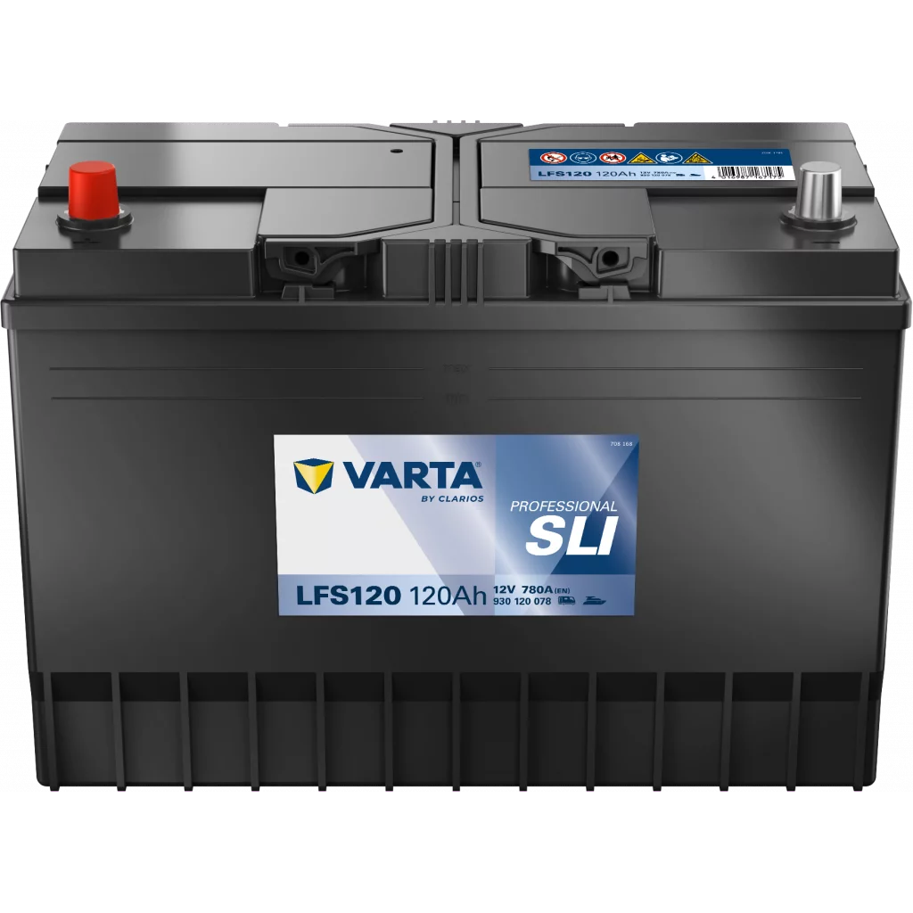 VARTA LFS120 Fritidsbatteri 12V 120AH 780CCA (349x175x236mm) +vänster