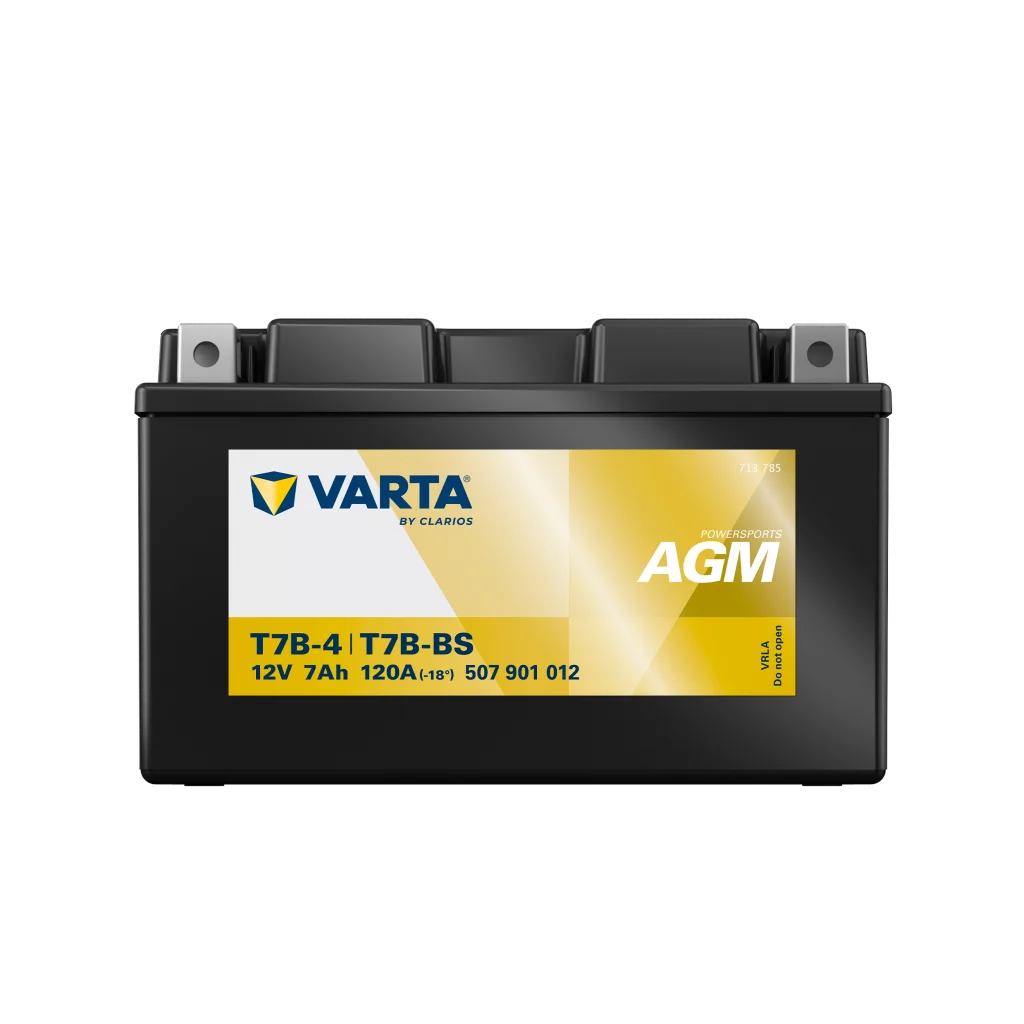 VARTA AGM MC Batteri 12V 7AH 120CCA (150x66x94mm) +vänster T7B-BS