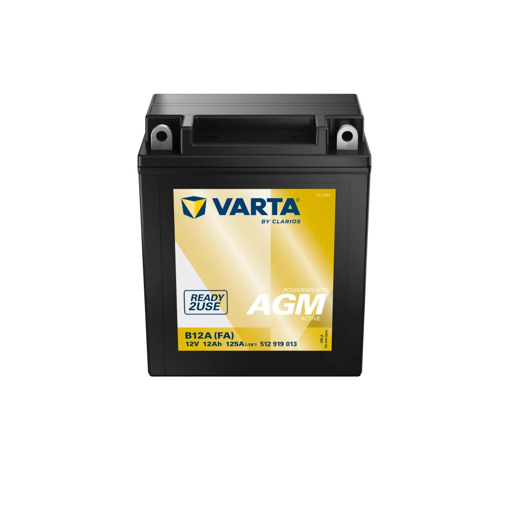 VARTA AGM MC Batteri 12V 12AH 125CCA (134x81x160mm) +vänster B12A (FA)