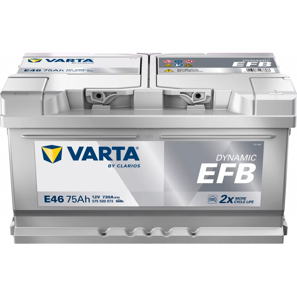 VARTA E46 Dynamic EFB Batteri 12V 75AH 730CCA (315x175x175/175mm) +höger
