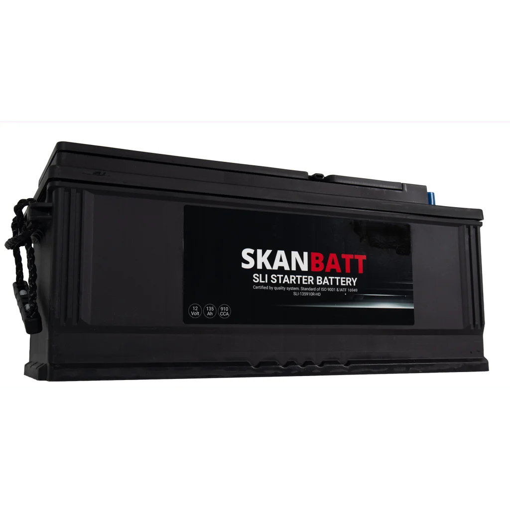 SKANBATT SLI HD Startbatteri 12V 135AH 910CCA (513x175x210mm) +Höger