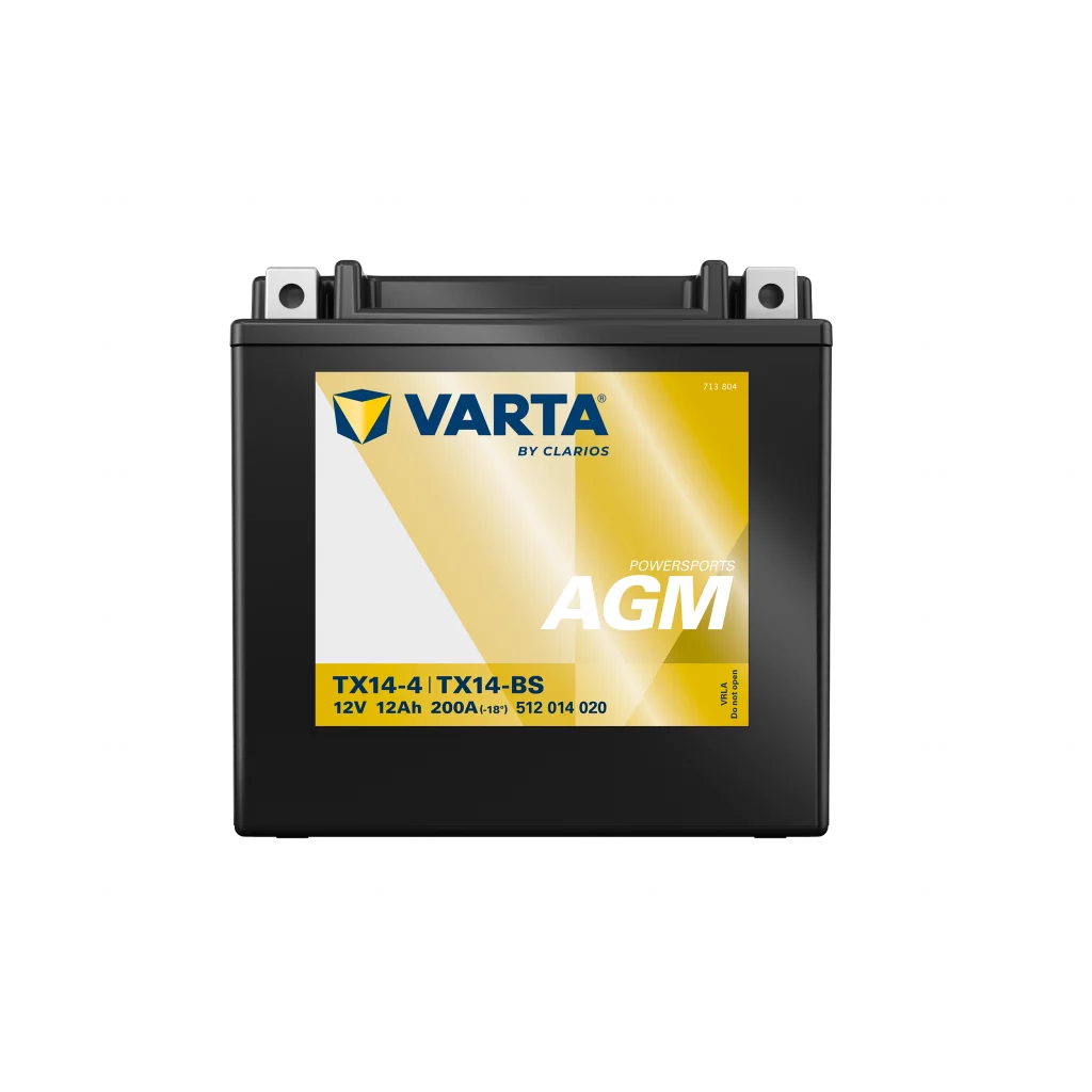 VARTA TX14-BS AGM MC Batteri 12V 12AH 200CCA (152x88x147mm) +vänster