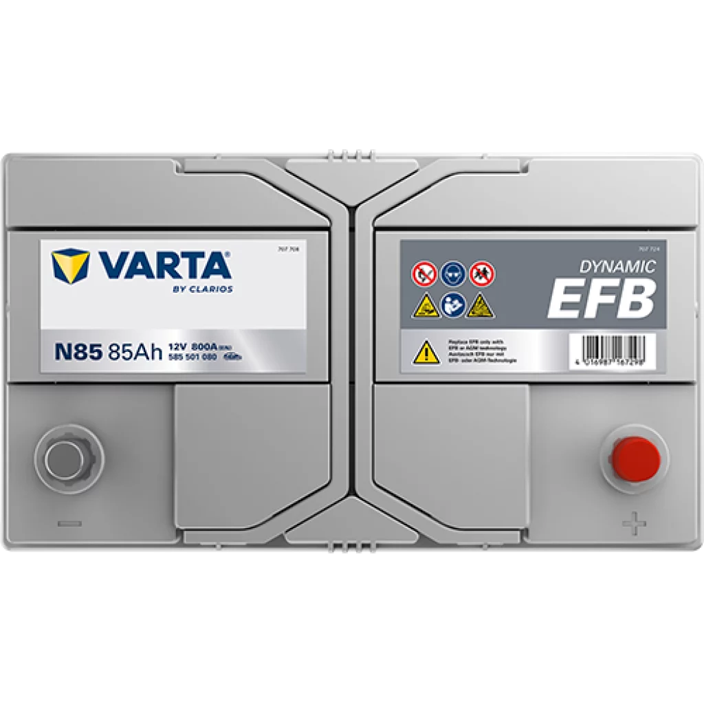 VARTA N85 DYNAMIC EFB Batteri 12V 85AH 800CCA (306x173x225mm) +höger