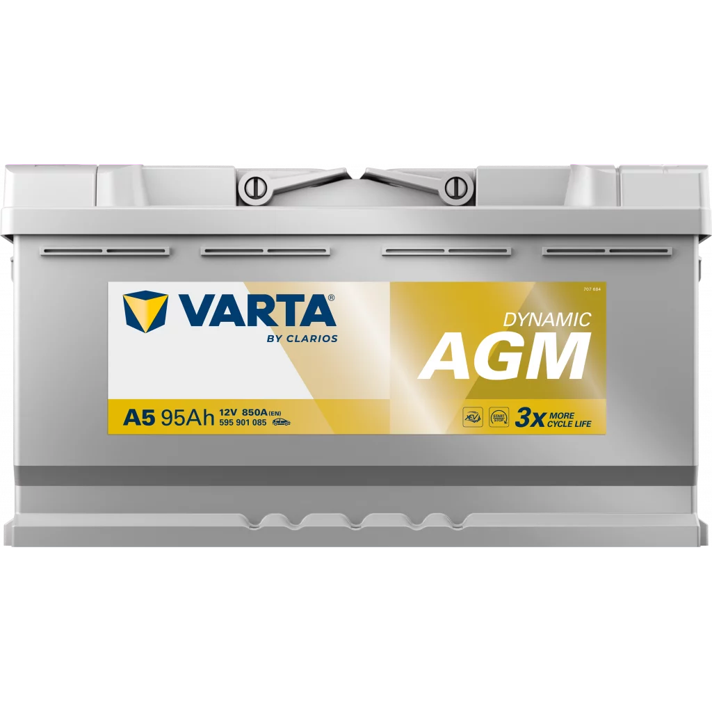 VARTA A5 Dynamic AGM Batteri 12V 95AH 850CCA (354x175x190/190mm) +höger