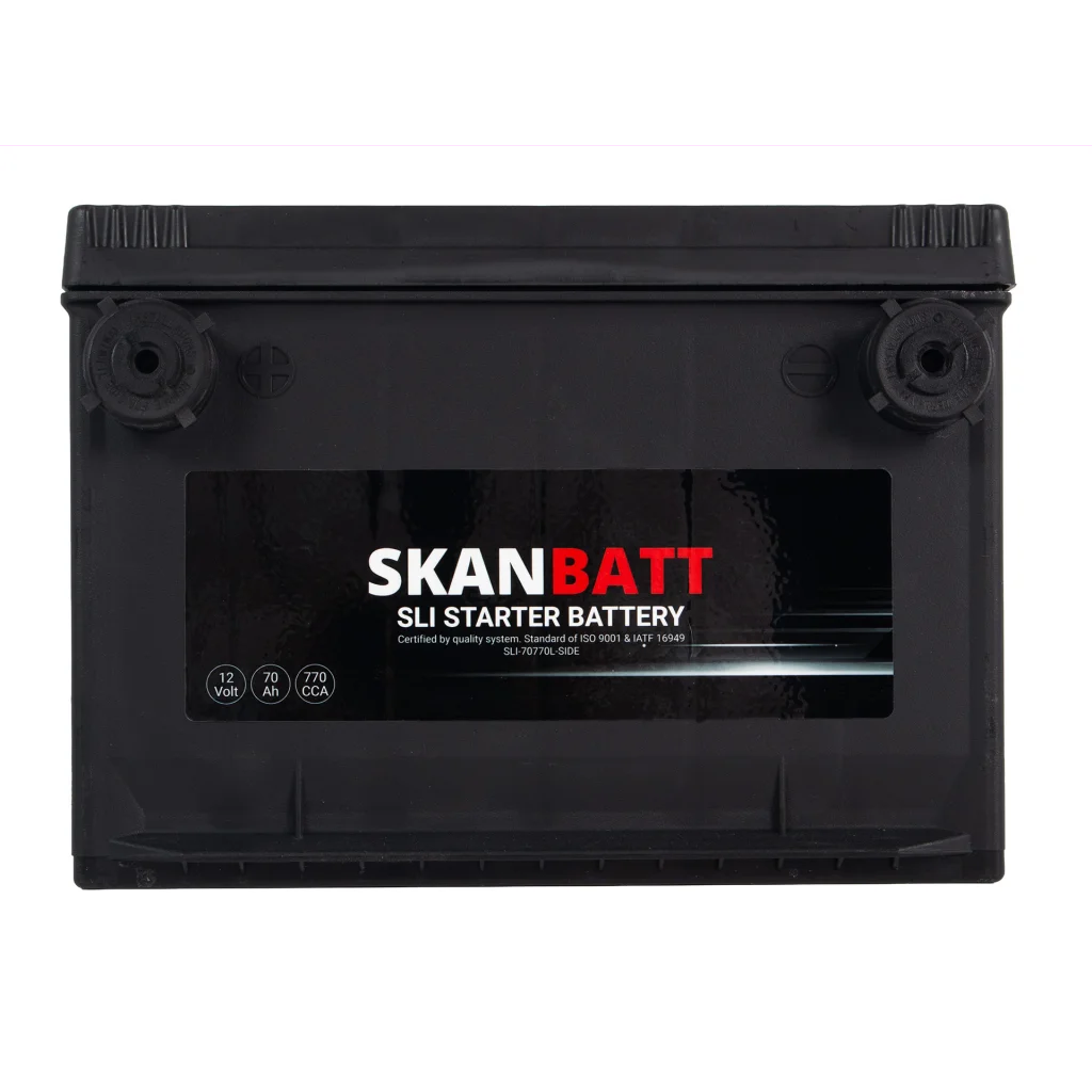 SKANBATT SLI Startbatteri 12V 70AH 770CCA (260x174x185mm) +Vänster