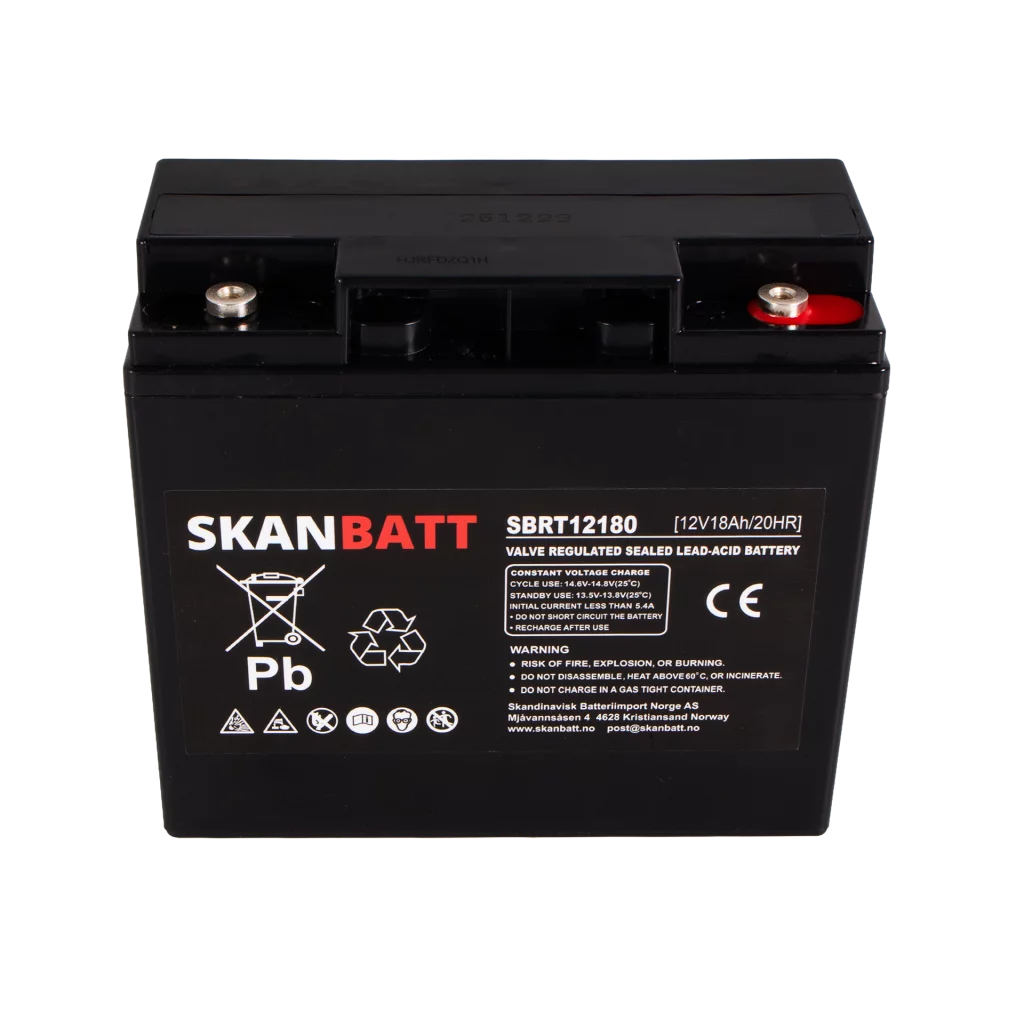 SKANBATT AGM Batteri 12V 18AH (181x77x167mm) M5