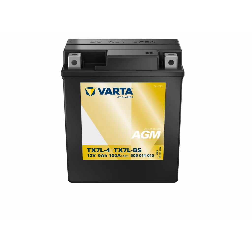 VARTA AGM MC Batteri 12V 6AH 100CCA (114x71x131mm) +höger TX7L-BS