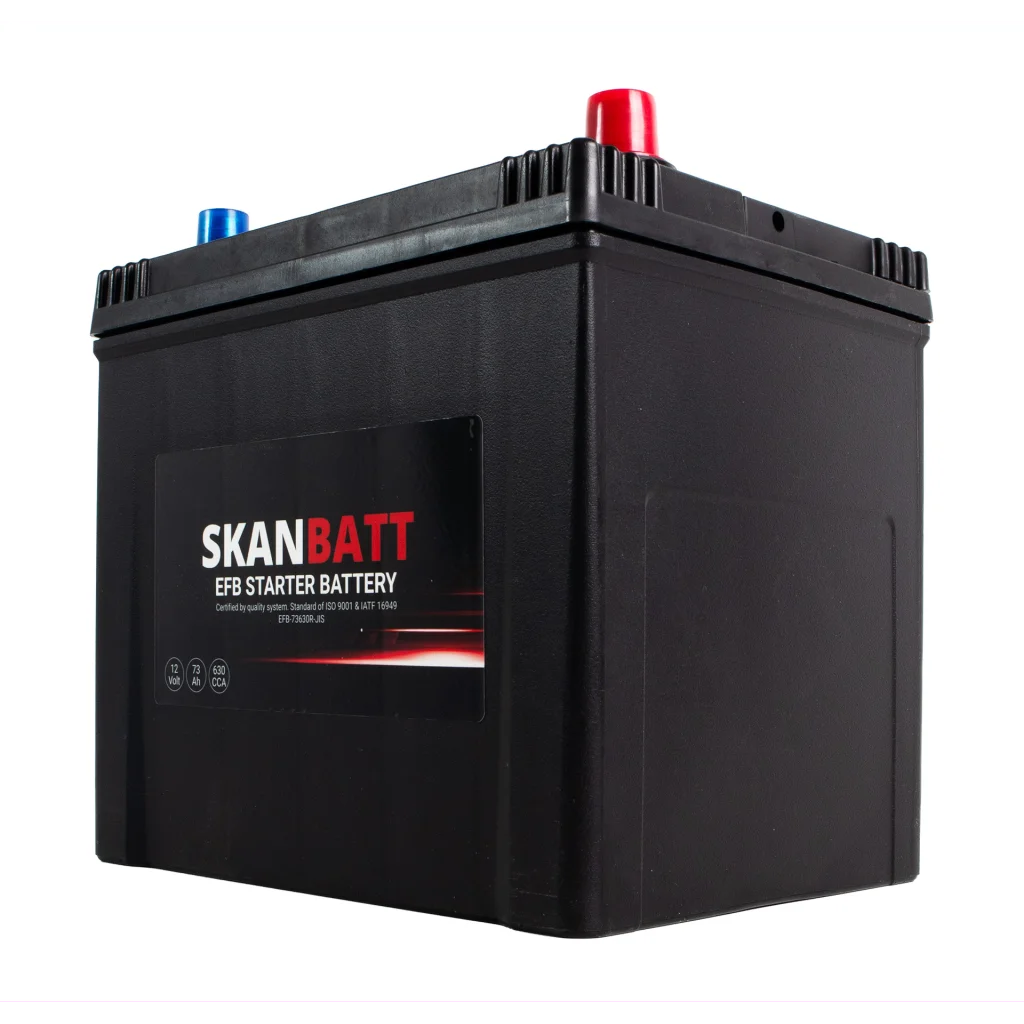 SKANBATT EFB Startbatteri 12V 73AH 630CCA (232x173x225mm) +Höger