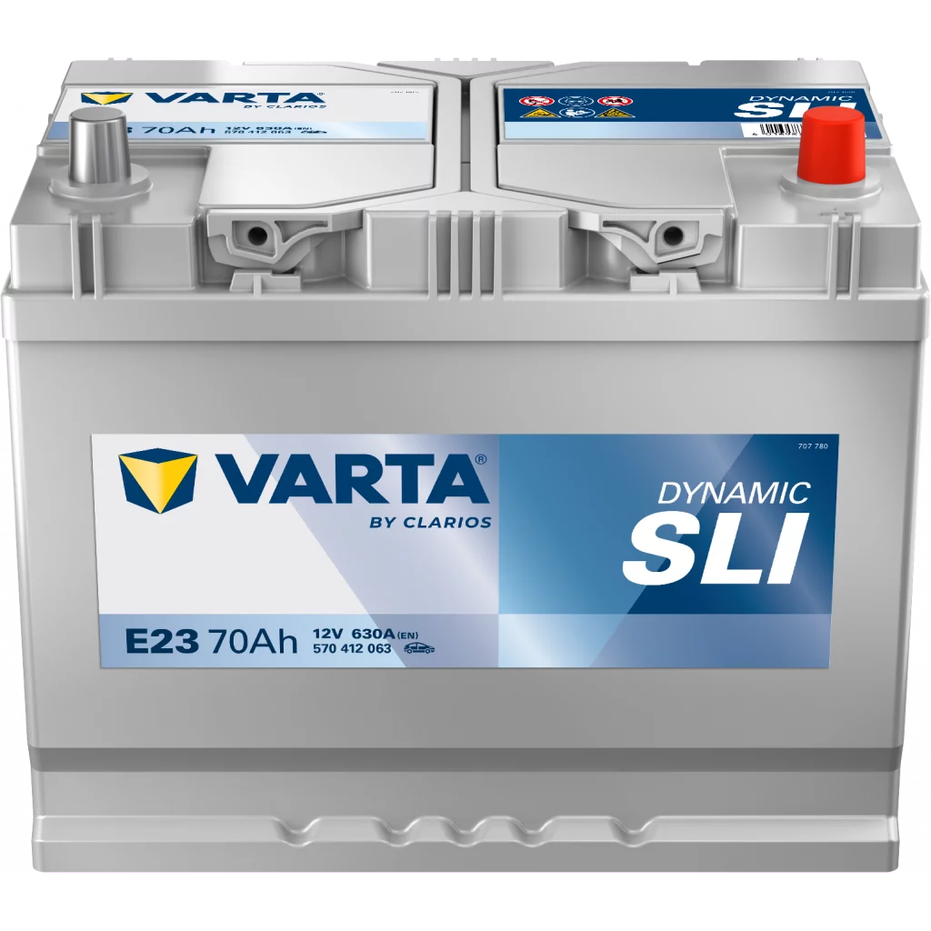 VARTA E23 DYNAMIC SLI Batteri 12V 70AH 630CCA (261x175x200/220mm) +höger