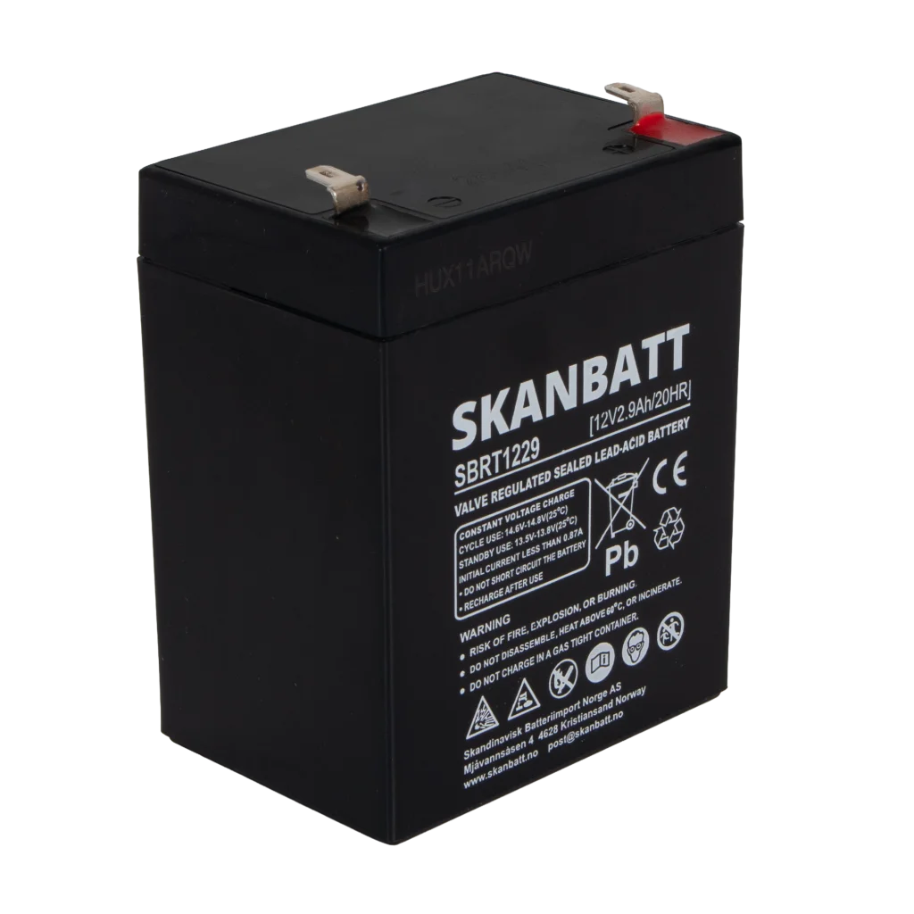 Copy of SKANBATT AGM Batteri 12V 2,9AH (79x56x106mm) F1
