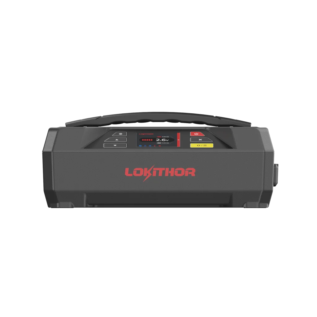 LOKITHOR Lithium Startbooster 12V 4250A med 6A Batteriladdare och 12V Batteritestare