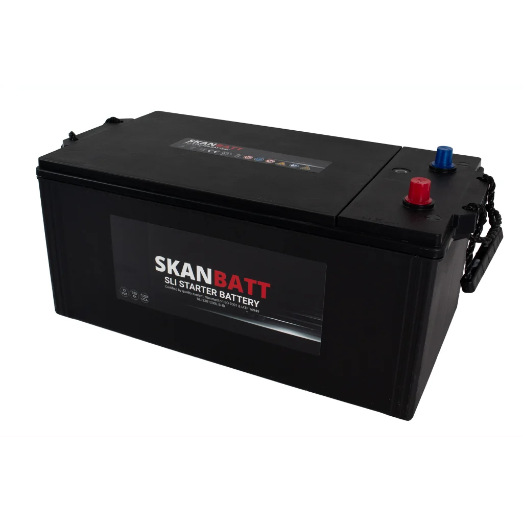 SKANBATT SLI SHD Startbatteri 12V 230AH 1200CCA (518x276x239mm) +Vänster