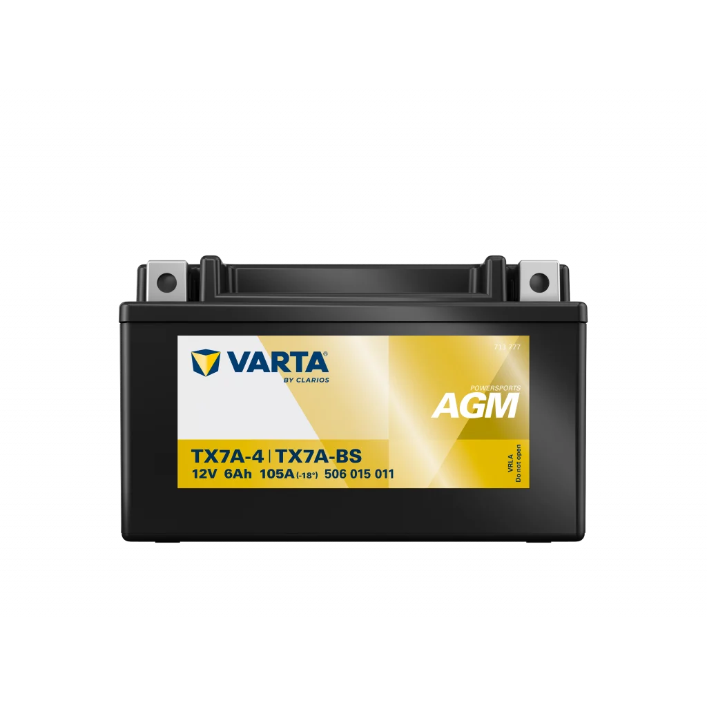 VARTA AGM MC Batteri 12V 6AH 105CCA (151x88x94mm) +vänster TX7A-BS