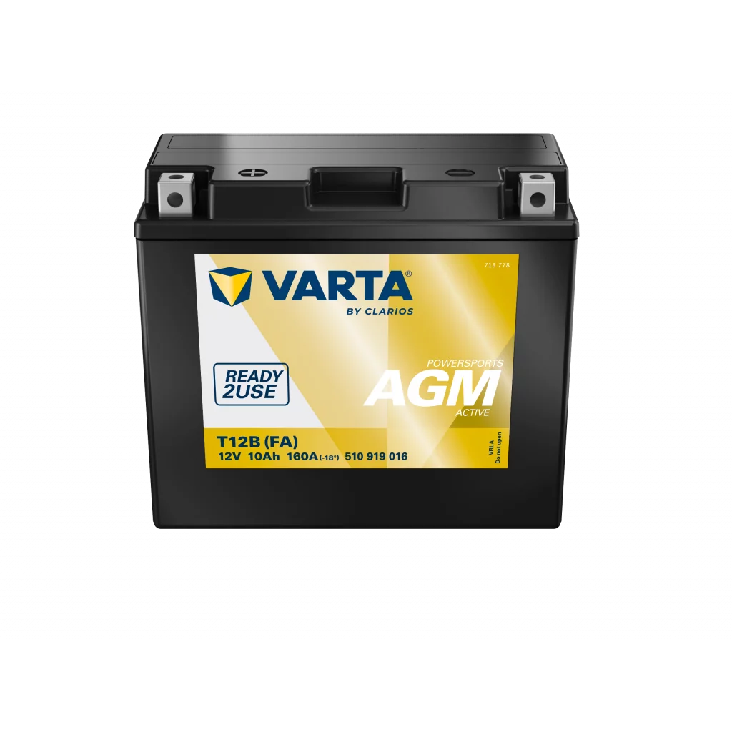 VARTA T12B (FA) AGM MC Batteri 12V 10AH 160CCA (151x70x131mm) +vänster