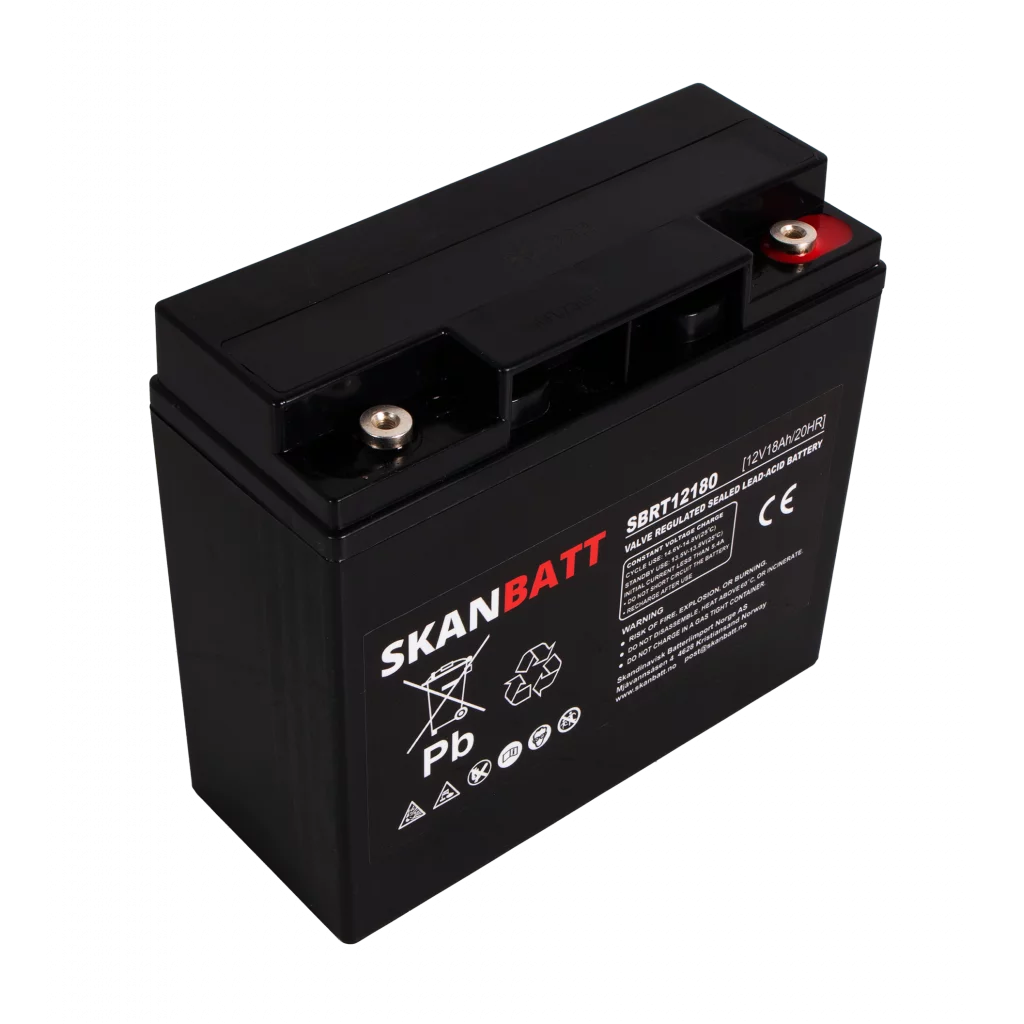 SKANBATT AGM Batteri 12V 18AH (181x77x167mm) M5