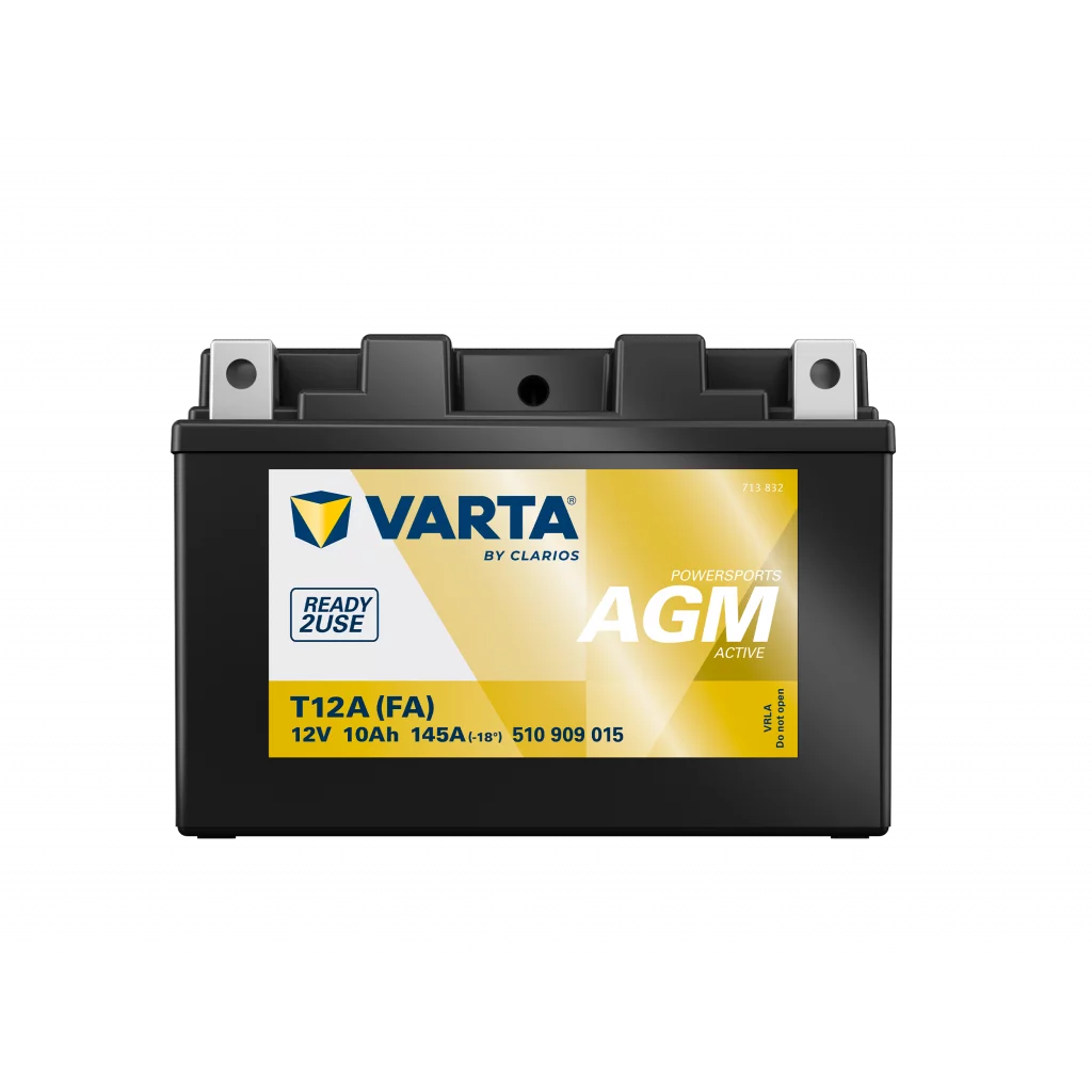 VARTA AGM MC Batteri 12V 10AH 145CCA (150x88x105mm) +vänster T12A (FA)