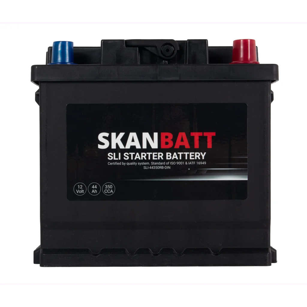 SKANBATT SLI Startbatteri 12V 44AH 350CCA (207x175x190mm) +Höger