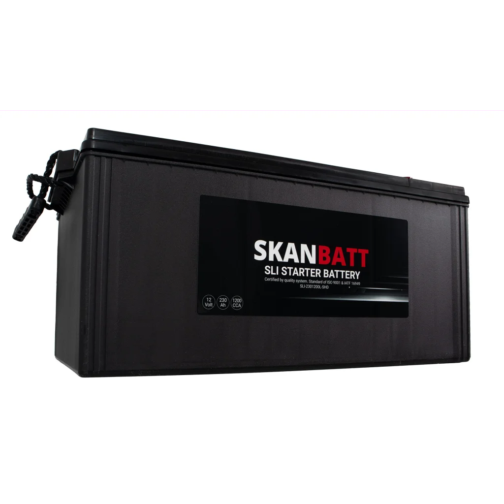 SKANBATT SLI SHD Startbatteri 12V 230AH 1200CCA (518x276x239mm) +Vänster