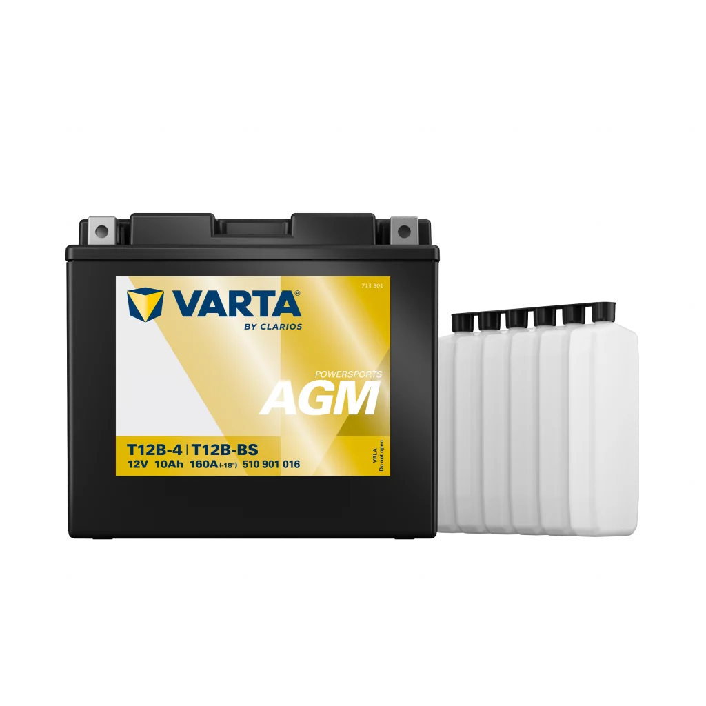 VARTA AGM MC Batteri 12V 12AH 160CCA (151x70x131mm) +vänster T12B-BS