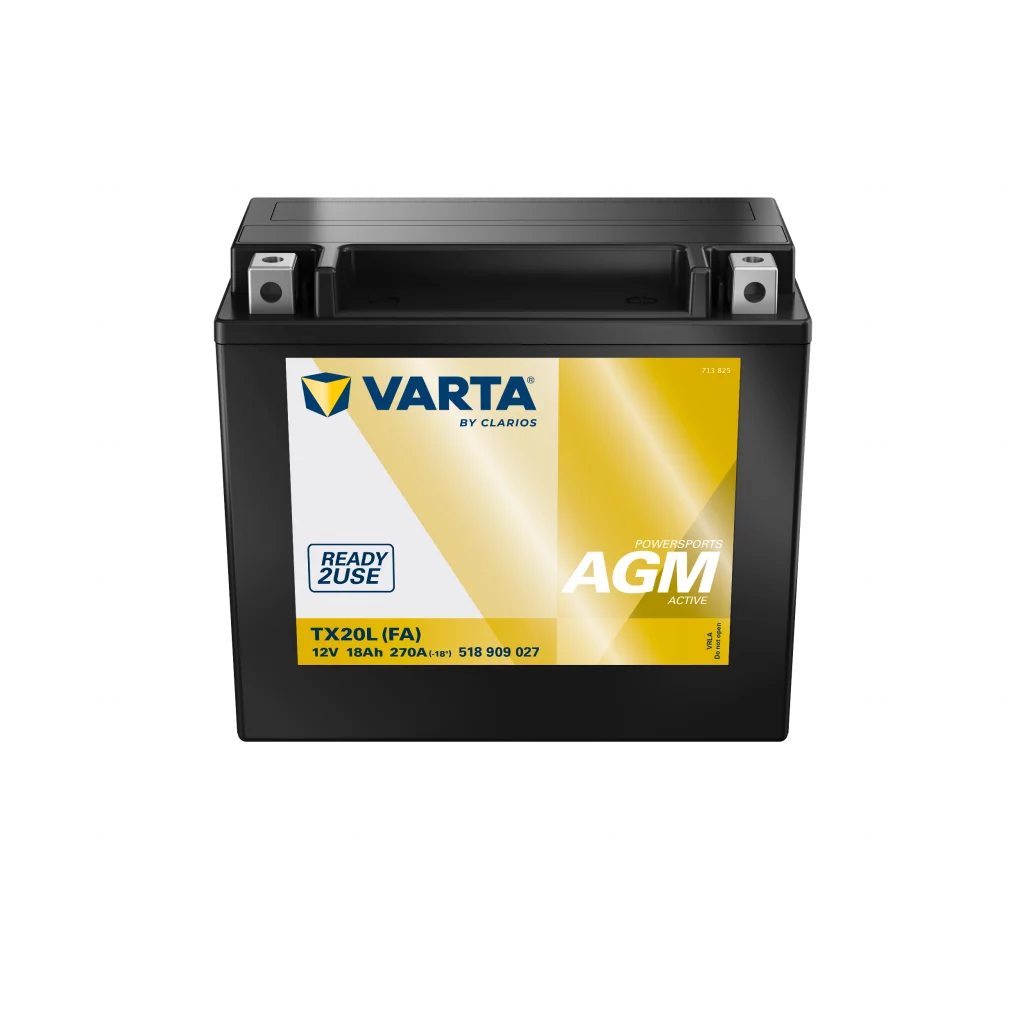 VARTA AGM MC Batteri 12V 18AH 270CCA (175x87x154mm) +höger TX20L (FA)