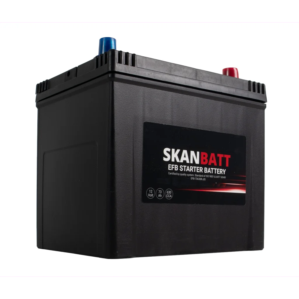 SKANBATT EFB Startbatteri 12V 73AH 630CCA (232x173x225mm) +Höger