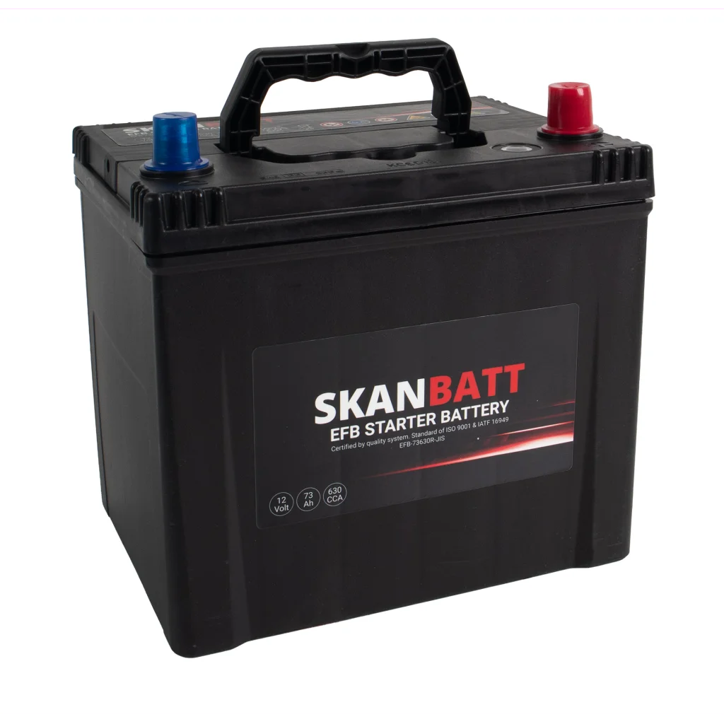 SKANBATT EFB Startbatteri 12V 73AH 630CCA (232x173x225mm) +Höger