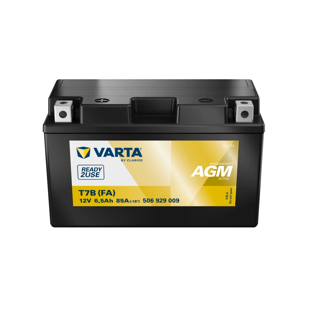 VARTA T7B (FA) AGM MC Batteri 12V 6,5AH 85CCA (150x66x93mm) +vänster