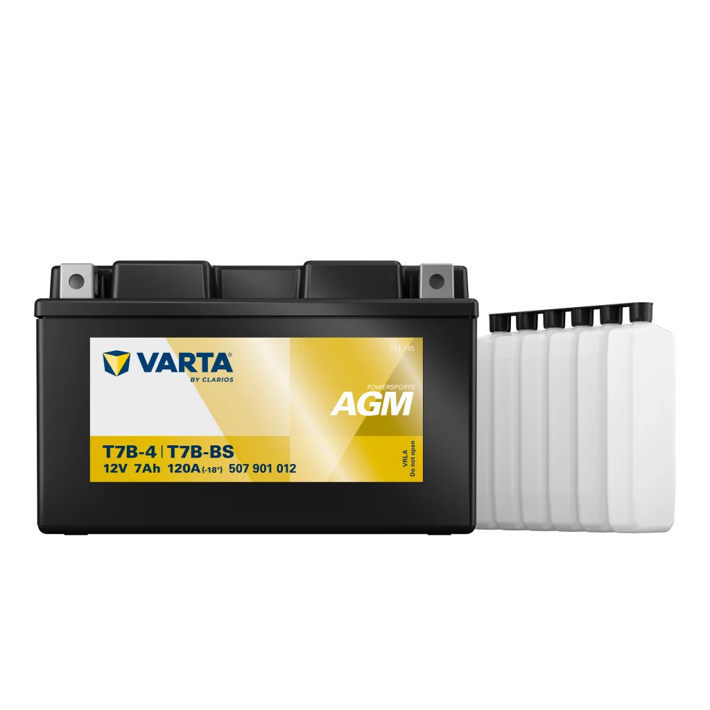 VARTA AGM MC Batteri 12V 7AH 120CCA (150x66x94mm) +vänster T7B-BS