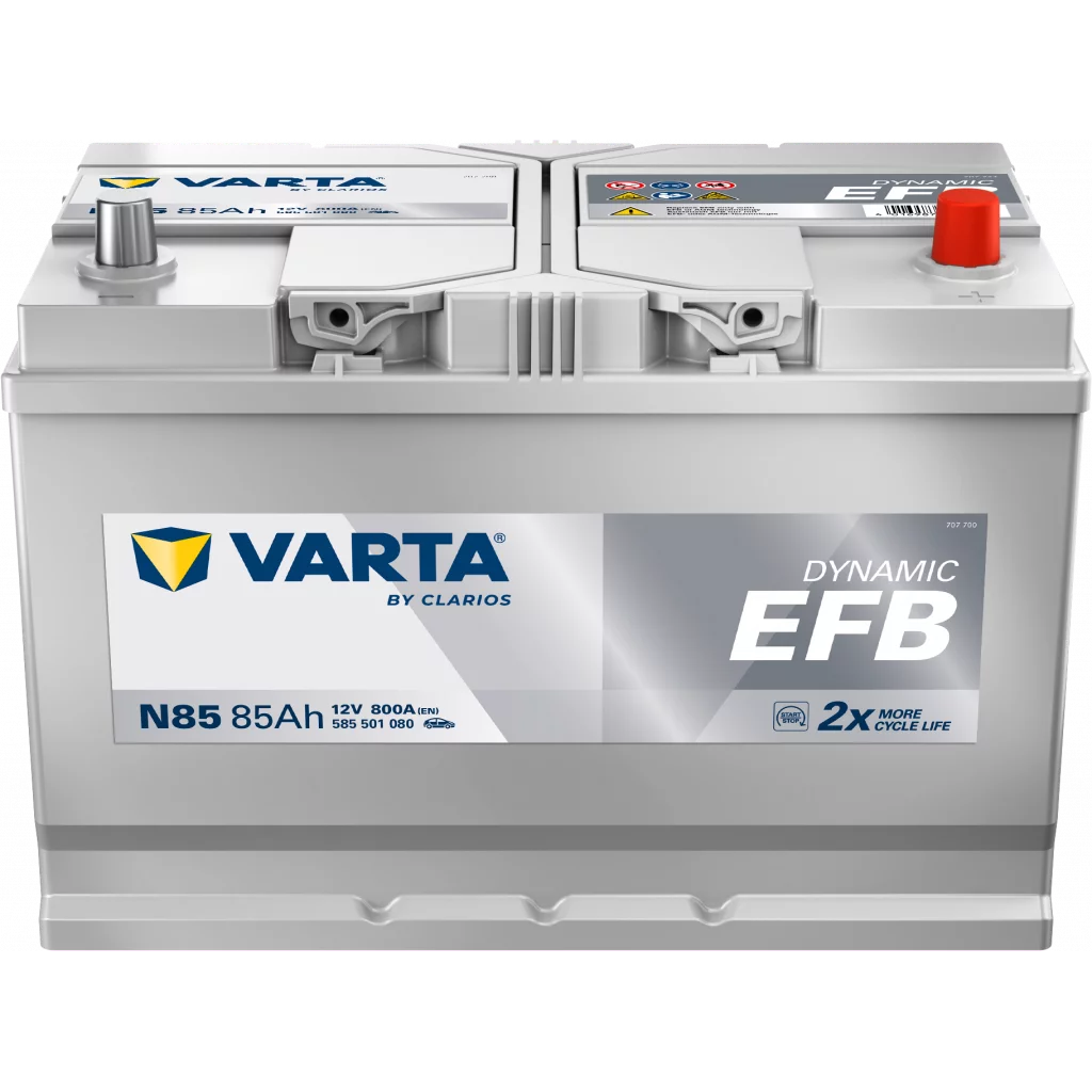 VARTA N85 DYNAMIC EFB Batteri 12V 85AH 800CCA (306x173x225mm) +höger