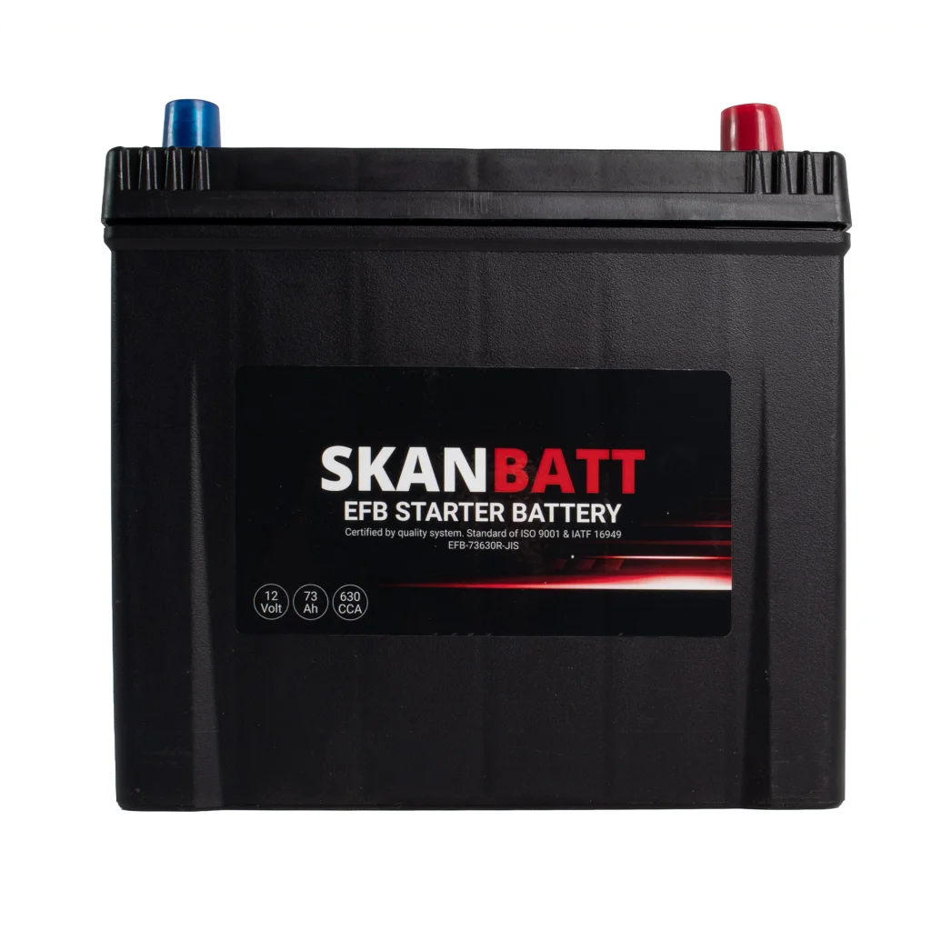 SKANBATT EFB Startbatteri 12V 73AH 630CCA (232x173x225mm) +Höger